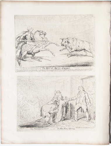 Gillray's original of The Royal Bullfight



The Presentation